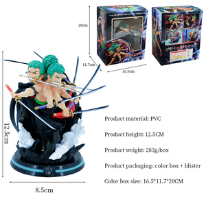 หุ่น PVC อะนิเมะญี่ปุ่นขนาด12.5ซม. รูปตัวการ์ตูนจากเรื่อง oronoa Zoro ขนาดเล็กสำหรับตกแต่งรูปปั้นอนิเมชั่น - Product Image 2