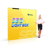 Bannière LED rétroéclairée pour publicité intérieure, cadre en aluminium autoportant, boîte à lumière en tissu rectangulaire pour événements