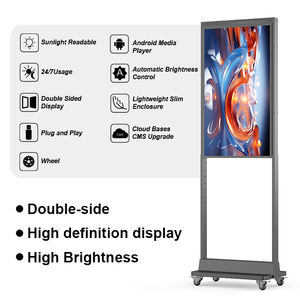3000 Nits çift taraflı LCD ekran dijital tabela açık asılı monitör dükkanı Video oynatıcı pencere reklam TV Scree - Product Image 2