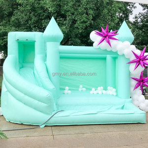 GMY gommatables rosa fiocco gonfiabile <span class=keywords><strong>casa</strong></span> con scivolo e palla Pit noleggio Business Jumping castello per i bambini - Product Image 3