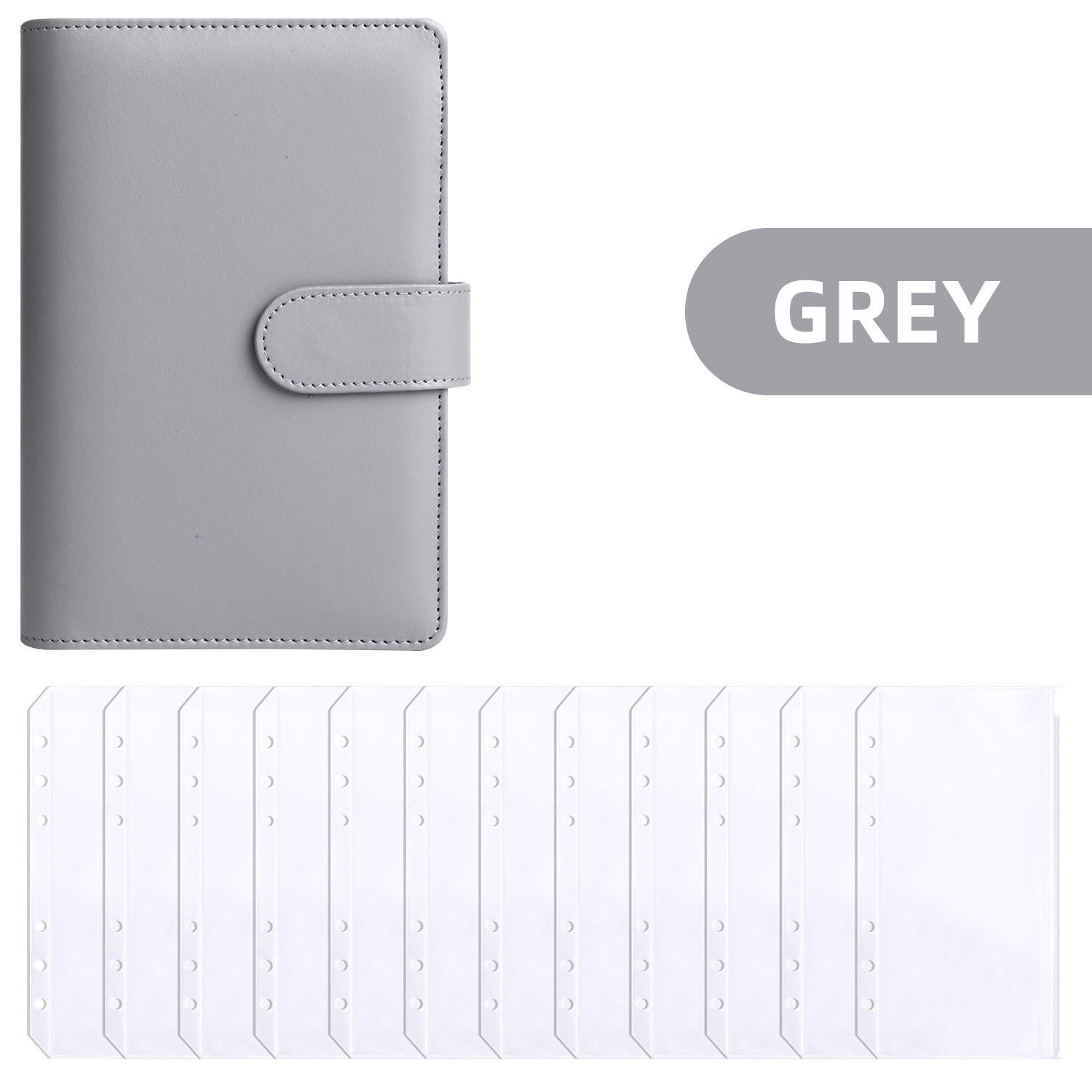gray (shell) +12 zipper bags