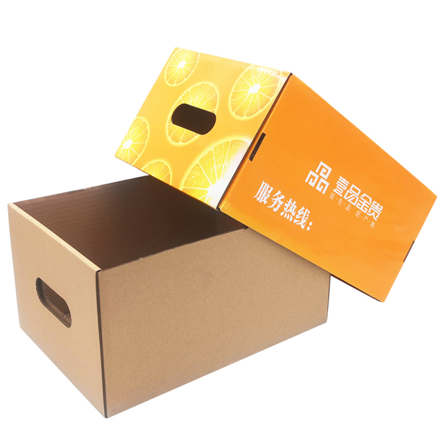 Custom Eco-Friendly Large Corrugated Recycled Materials Shipping Packaging Boxes Fruit Container Fruit Box Packaging