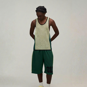 New Men's Custom Logo Crew Neck Basketball Jersey Set <b>Mesh</b> Tank <b>Top</b> Printed Breathable Knitted Summer Sportswear fitness wear - Product Image 1