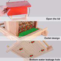 Plateau de fenêtre suspendu pour extérieur Fabrication de mangeoires d'oiseaux en bois Maison d'oiseau extérieure pour la personnalisation des colibris