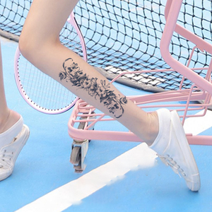 Últimas venta al por mayor impermeable temporal Rosa <span class=keywords><strong>flores</strong></span> cuerpo arte tatuaje pegatinas Sexy pierna mujeres <span class=keywords><strong>tatuajes</strong></span> semipermanentes - Product Image 3