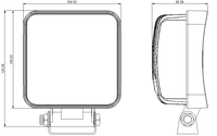 Feux de route carrés E-mark de 4 pouces 27W, robustes, pour camion tout-terrain 4x4, blanc, 9 LED, éclairage de travail LED, éclairage de conduite LED