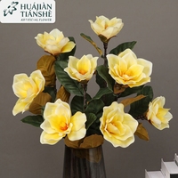 Kunstzijde Magnolia Bloemen Tak Kunstbloemenarrangement Lange Steel voor Bruiloft Huisdecoratie