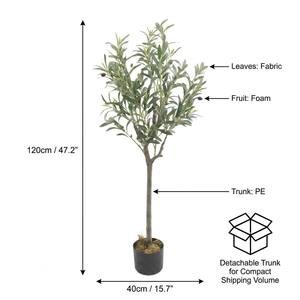 Arbre d'olivier artificiel en gros, design détachable, tronc en PE, plante artificielle en pot pour intérieur/extérieur, maison, bureau, prix abordable, OEM - Product Image 4