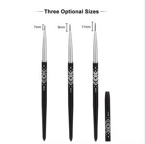 Pinceau à ongles plat ovale personnalisé avec logo, poils en nylon Kolinsky, manche en métal, outil de manucure pour peinture au gel acrylique - Product Image 2