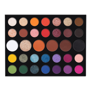 Palette de fards à paupières 35 couleurs, fards à paupières hautement pigmentés, formule waterproof, facile à estomper, palette de maquillage vegan sans cruauté - Product Image 1
