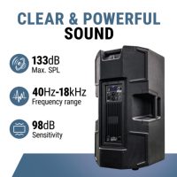 [Stock CN] ACC CBN15TD3 1000W Enceintes Audio Actives Professionnelles Système Sonore Scène Plastique Haut-parleur Amplifié 15 pouces avec DSP