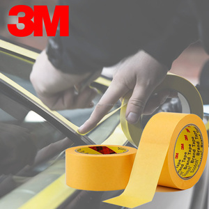 Washi for 3M 244 Automotive Yellow Masking Tape 33m 24mm <strong>Heat</strong> <strong>Resistant</strong> 130-180&deg;C Effective Shielding No Residual <strong>Glue</strong> for Auto - Product Image 5