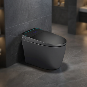 WC intelligent rond à chasse d'eau par siphon, chauffage instantané, nettoyage automatique, cuvette étanche, OEM pour villas et hôtels - Product Image 3