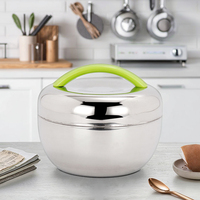 Boîte à lunch en acier inoxydable double couche Cute Eco-Friendly Freshness Conservation 2 compartiments Dual Tier Bento Food