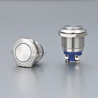 ONPOW 19mm Bouton-poussoir Démarrage Métal Interrupteur Pin Terminal (GQ19B-10/J/N) (Dia. 19mm)(CE,CCC,ROHS,REACH)