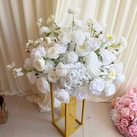 Hochzeits-Tischdekoration MoKtong Umweltfreundliche Seide 80cm Weiße Orchidee Winter-Blumenball-Arrangements mit Sweetheart-Tisch