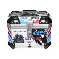 Nouvelle R & D bas prix 48L noir Top Box pour moto ABS plastique matériel boîte moto queue boîtes Top Case