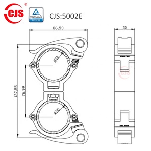Abrazadera de luz LED de 48-51mm, gancho de Truss de luces de escenario de aleación de aluminio Global de alta calidad