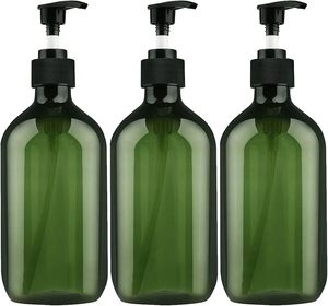 Plastic Bottle PET 300ml 500ml Transparent Brown Shampoo <b>Hand</b> Washing Liquid Body Wash Bath <b>Cream</b> Disinfect Water Bottle - Product Image 1