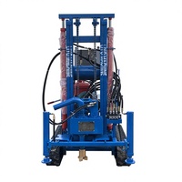 Foreuse rotative hydraulique diesel Liyo Crawler pour puits d'eau, avec boîte de vitesses, pompe, moteur, portable, pour usage agricole et de construction, 200m