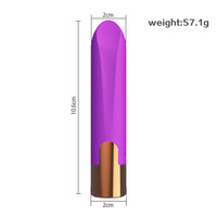 Wiederaufladbarer USB-Vibrator mit starker Vibration, IPX7 wasserdicht, Silikon-Bullet-Vibrator in Lippenstiftform, leise, tragbar, Taschenformat, Sexspielzeug für Erwachsene
