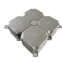 Pontons flottants gonflables durables en HDPE de haute qualité avec charnières 500x500x400mm