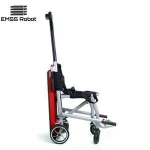 Engelli taşınabilir tırmanma katlanır alüminyum taşıma sedyesi elektrik motorlu hidrolik paletli mobil tekerlekli sandalye