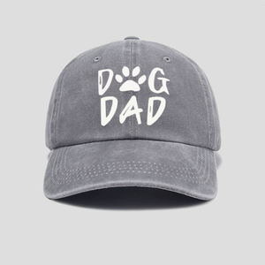 Vintage Washed <b>Dog</b> Dad Embroidery Baseball Cap Cotton Sun Hat - Product Image 1