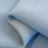 Tela de Cortina Opaca Bordada 100% Poliéster, Estilo Europeo, Color Beige y Azul, Venta al Por Mayor