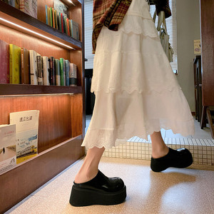 Chaussures d'extérieur à bout rond et semelles plates, couleur unie, en cuir véritable, style rétro confortable - Product Image 5