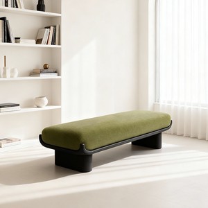 Solid Wood Fabric Long <b>Bench</b> Living Room Entryway <b>Shoe</b> Changing <b>Bench</b> Bed End <b>Bench</b> Handmade Framework Structure - Product Image 3