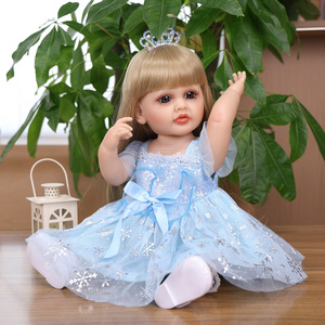 Poupée Reborn de 22 pouces, fille réaliste, bébé nouveau-né en vinyle et <span class=keywords><strong>silicone</strong></span>, poupées Reborn personnalisées - Product Image 4