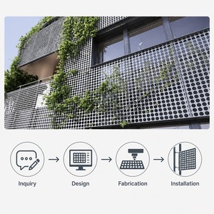 Revêtement de façade en aluminium perforé pour mur-rideau, panneau mural extérieur, enveloppe de bâtiment personnalisée - Product Image 6