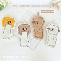 Serviettes en microfibre créatives en forme de rouleau de papier, très absorbantes, sans peluches, à suspendre pour la maison et la décoration hôtelière