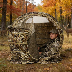 Tente de chasse imperméable à l'eau pour la chasse au dinde, au cerf et à l'ours, avec camouflage dissimulé à 180 degrés pour une vision extérieure complète - Product Image 3