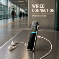 Enregistreur vocal intelligent portable en métal, activation vocale, réunions, réduction de bruit HD, fichier WAV, enregistrement en un clic, grand écran TFT