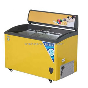 Refrigerador de pantalla pequeña, parte superior abierta, cofre profundo, 325L, gran capacidad, supermercado, puerta de vidrio, congelador de helados - Product Image 5
