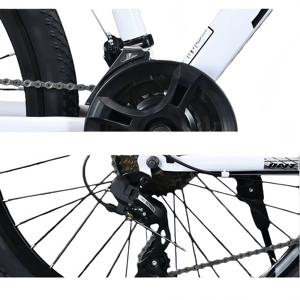 Bicicletta da Montagna Downhill 26 Pollici con Pneumatici Fat, Telaio in Acciaio al Carbonio, 27 Velocità, Freno a Disco, Ammortizzatore <span class=keywords><strong>MTB</strong></span> per Adulti, Ciclismo Fuoristrada - Product Image 4
