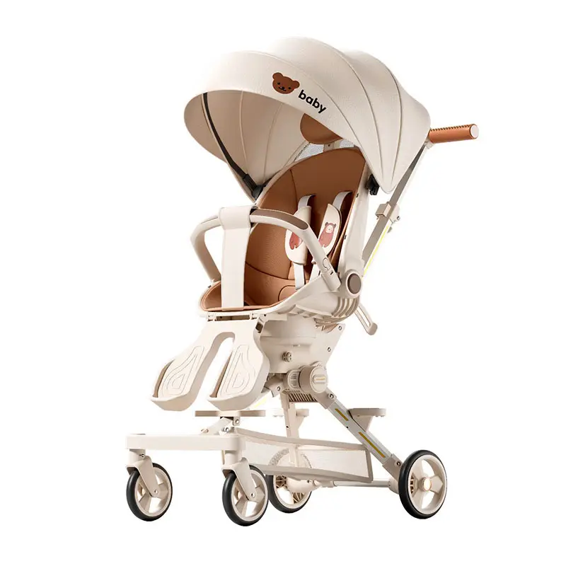2024 Venda quente Fornecimento direto da fábrica carrinho de bebê 3 em 1 + assento de carro/carrinho de bebê, carrinho de bebê com andador