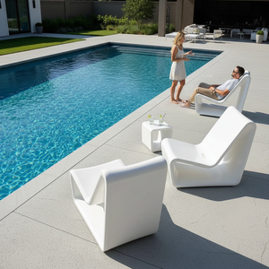 Sillas de Fibra de Vidrio Modernas para Exteriores, Sillas Individuales Resistentes para Uso en Hoteles y Resorts - Product Image 5