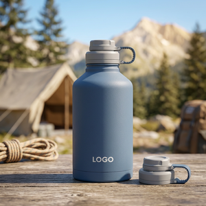 ขวดน้ำกีฬากลางแจ้ง Hong Ling ขวดน้ำเก็บความร้อนสแตนเลสพร้อมฝาปิดสำหรับดื่มโดยตรง ขายส่ง - Product Image 1