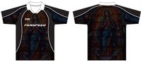 Maillot de foot personnalisé Vierge de Guadalupe – Art vitrail, icône catholique