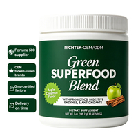 Boisson Super Alimentaire à base de Plantes Entières avec Mélange de Champignons, Sans OGM, Étiquetée Végane, Formule Avancée, Poudre de Super Aliments Verts