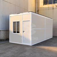 Structure en acier préfabriquée, maison conteneur pliable en X, panneau sandwich, assemblage rapide, bureau modulaire portable, camp, maison, CE