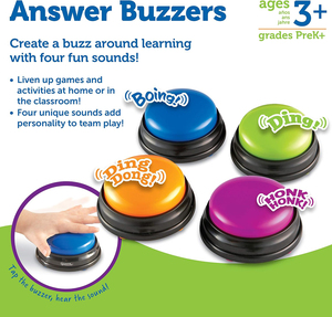 Answer <strong>Buzzers</strong> Set of 4 Assorted Colored <strong>Buzzers</strong> <strong>Game</strong> Show <strong>Buzzers</strong> - Product Image 5