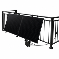 Système solaire de balcon 800W, 2 panneaux solaires en verre 400W, kit prêt à l'emploi pour station d'alimentation domestique au Royaume-Uni, module PV haute efficacité