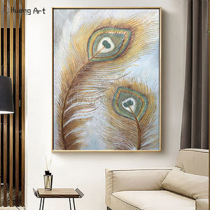 <span class=keywords><strong>Peinture</strong></span> abstraite moderne <span class=keywords><strong>de</strong></span> paysage à l'huile <span class=keywords><strong>de</strong></span> toile peinte à la main <span class=keywords><strong>de</strong></span> <span class=keywords><strong>plume</strong></span> <span class=keywords><strong>de</strong></span> <span class=keywords><strong>paon</strong></span> d'or pour la décoration <span class=keywords><strong>de</strong></span> salon avec Anime - Product Image 3