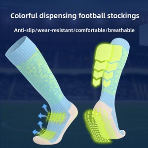 Biểu Tượng Tùy Chỉnh Đùi Cao Thoáng Khí Dệt Kim Mùa Thu Vớ Bóng Đá Với Grip Chống-Trượt & Chống-Vi Khuẩn Tính năng Cho Nam Giới - Product Image 3