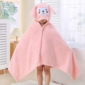 Adorable Peignoir de Bain pour Bébé en Polaire Corail, Serviette de Bain à Capuche pour Enfants, Douce et Mignonne, Motif Dessin Animé - Product Image 4