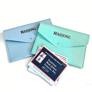 Protège-<span class=keywords><strong>cartes</strong></span> de <span class=keywords><strong>Mahjong</strong></span> personnalisable en cuir végétalien souple, multicolore, avec porte-<span class=keywords><strong>cartes</strong></span> de règles et mélangeur de <span class=keywords><strong>cartes</strong></span> - Product Image 5